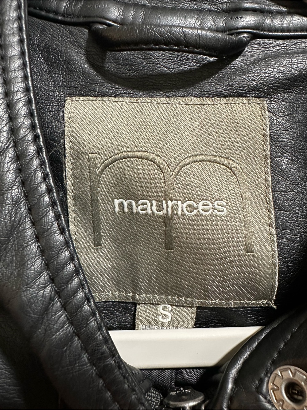 Maurices Women’s Black Faux Leather Jacket - Picture 8 of 9